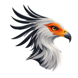 lean-pkg logo: a secretary bird in profile with quill-like crest feathers
